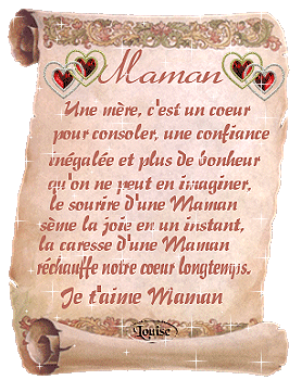 pour ma mother cherie